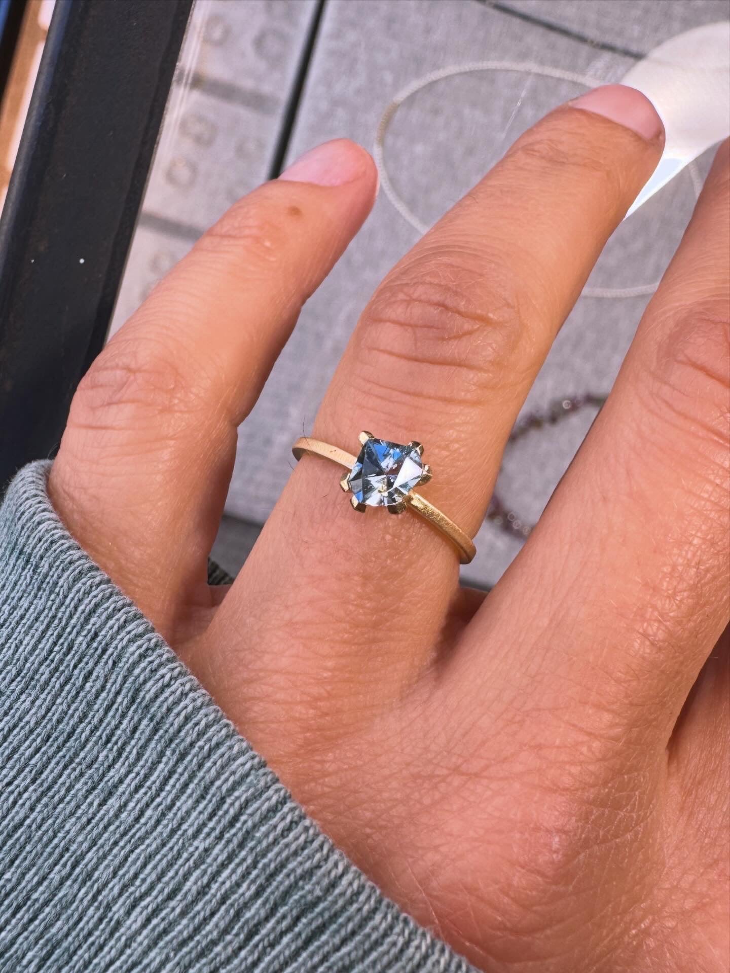 Ring blau/grün Turmalin