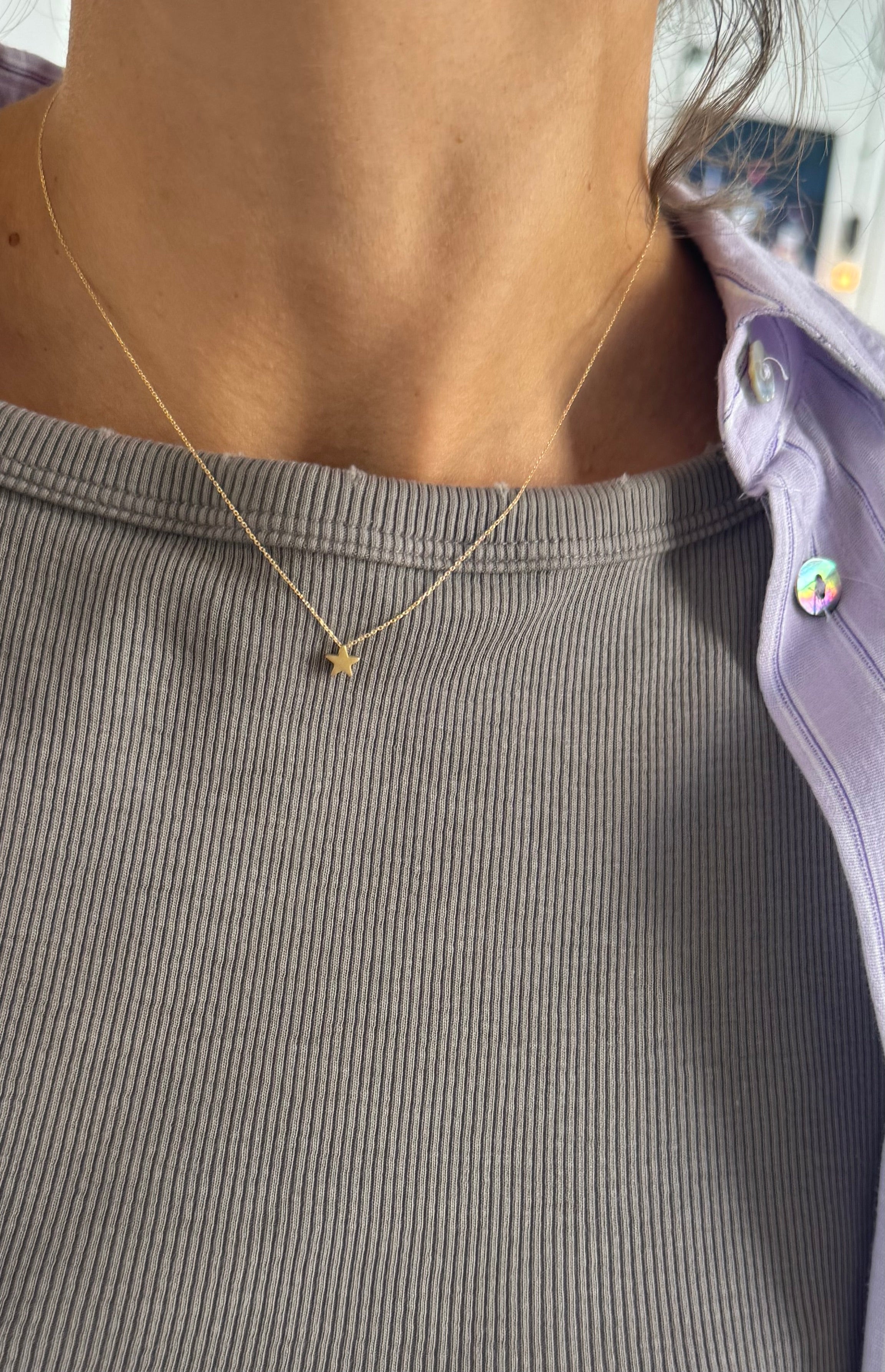 Collier 750/-Gold mit Stern Detail