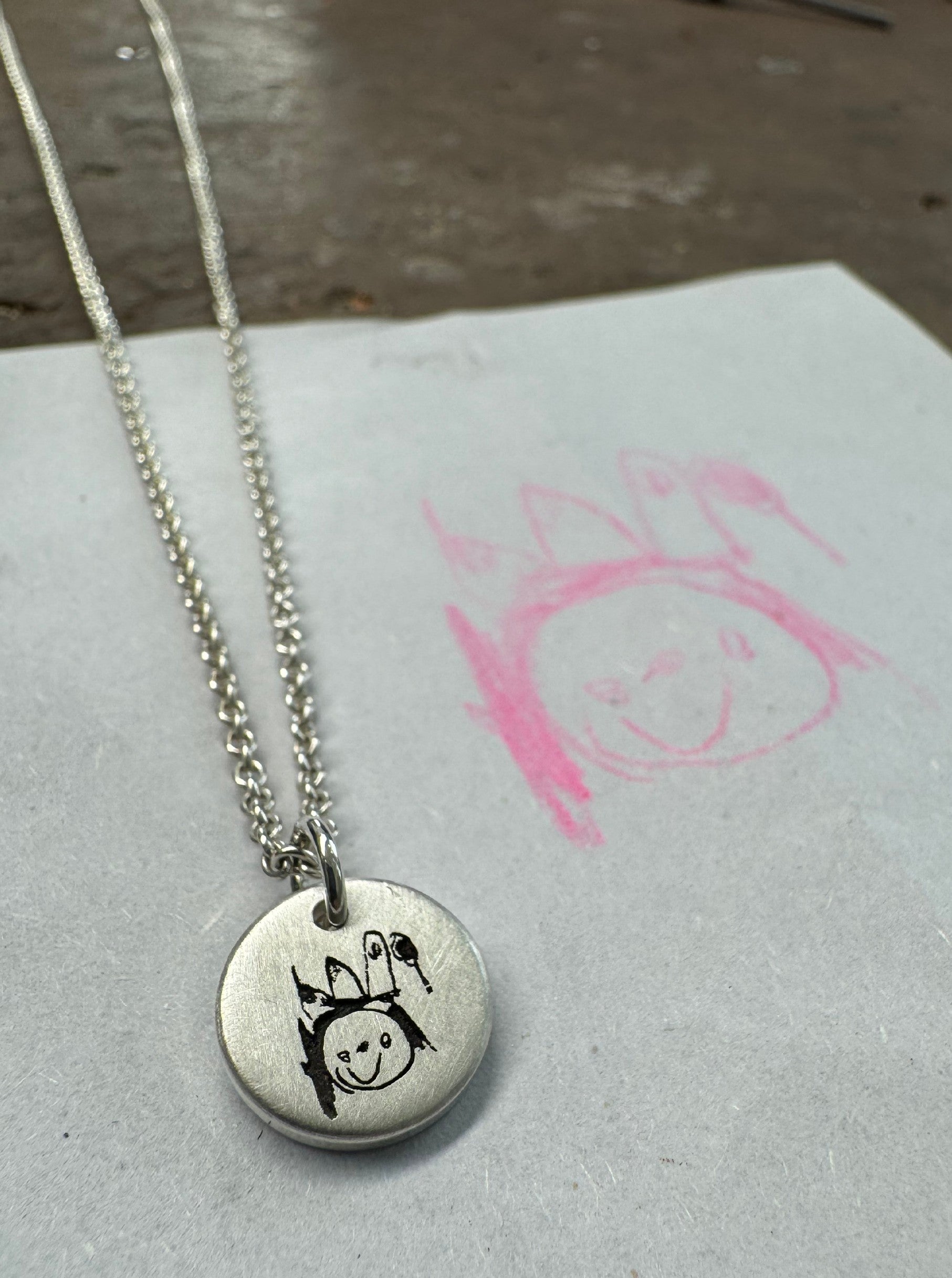Kinderzeichnung 925/-Silber