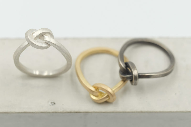 Knotenringe 750/-Gold 925/-Silber