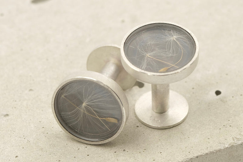 Manschettenknöpfe 925/-Silber Pusteblume