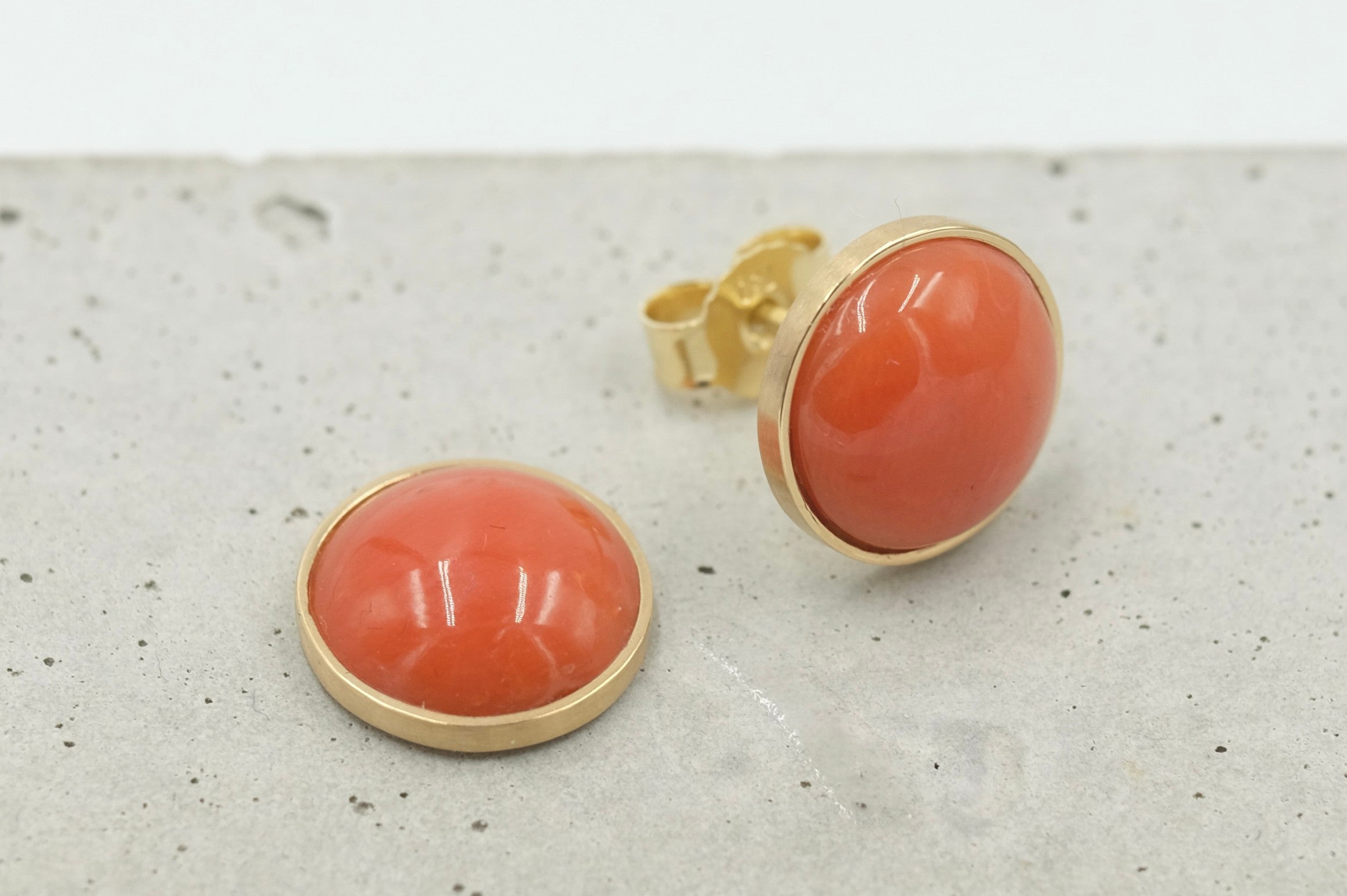 Ohrstecker 750/-Gold Koralle