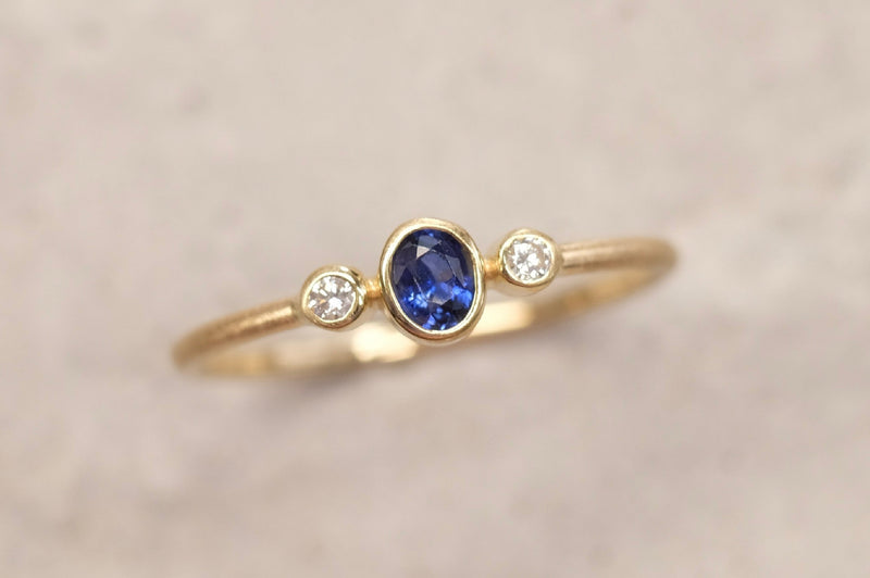Ring 750/-Gold Saphir Brillanten