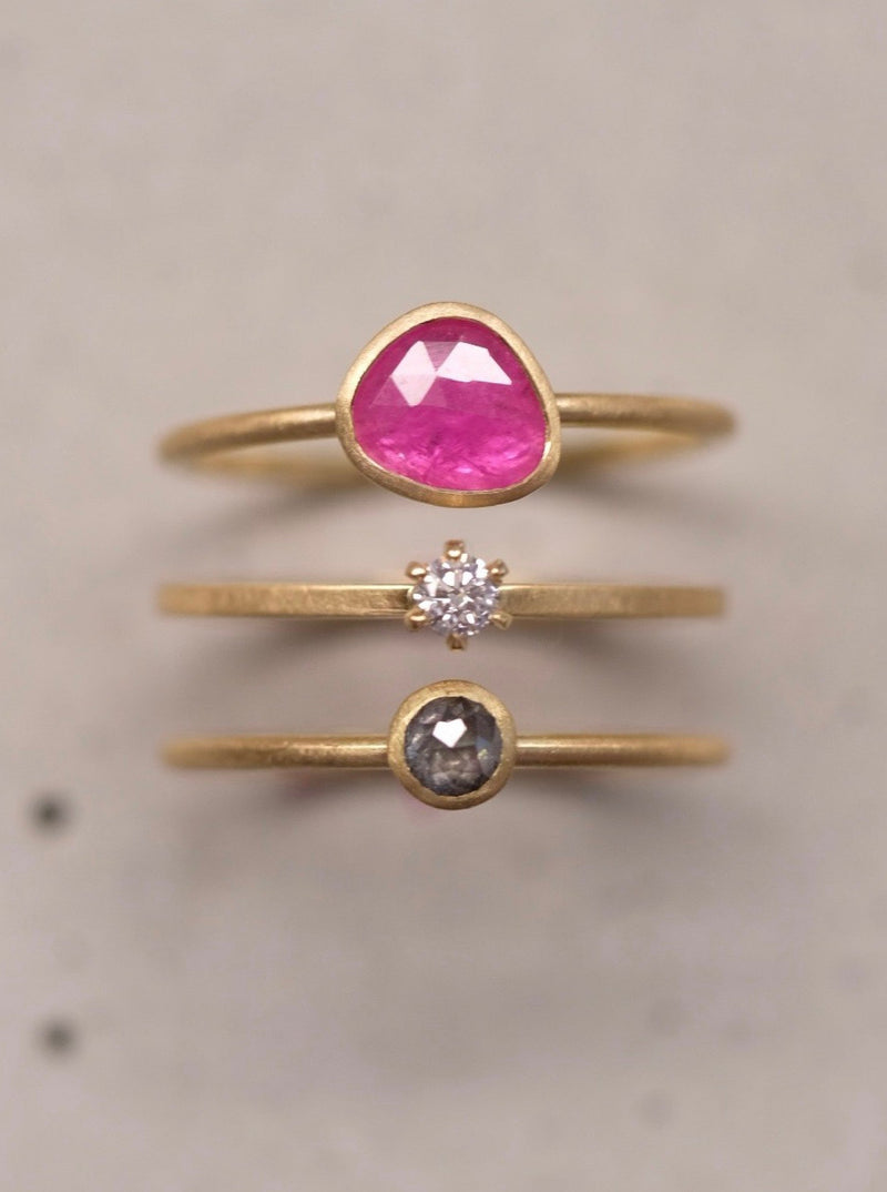 Ringe 750/-Gold Rubin Brillant Diamant