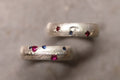 Ringe 925/-Silber eingegossene Rubine Saphire