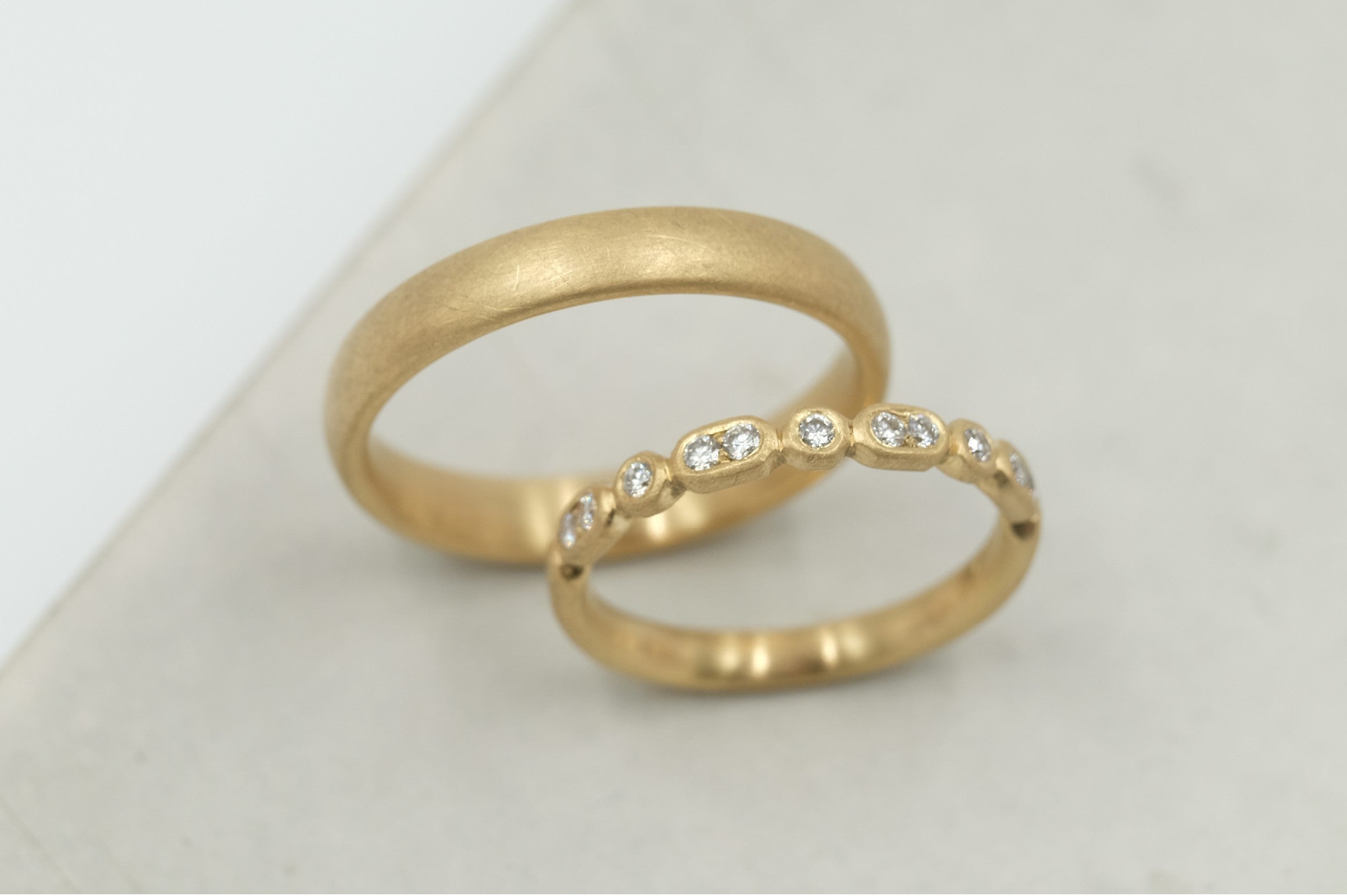 Trauringe 750/-Gold Brillanten.