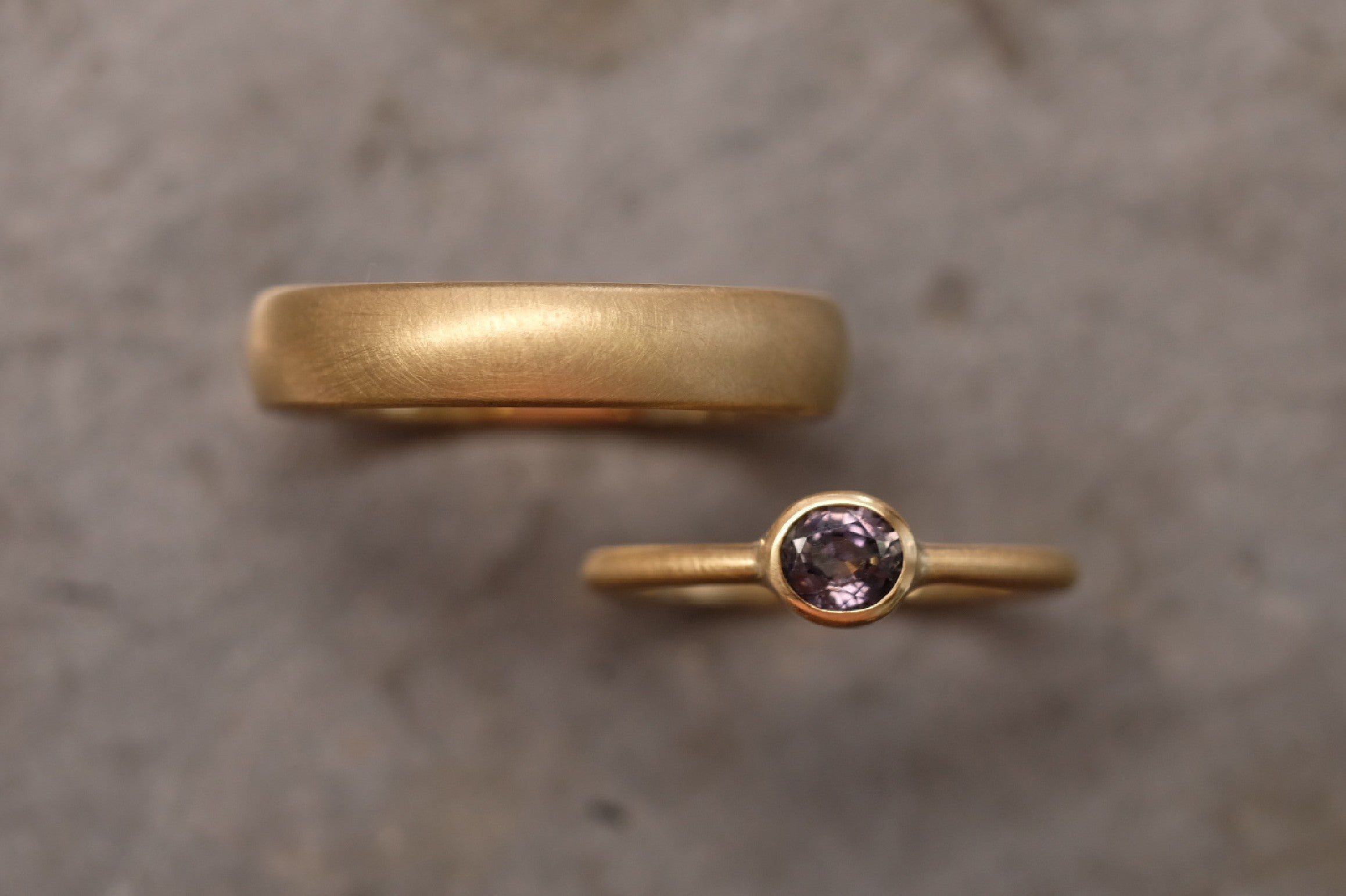 Trauringe 750/-Gold Saphir