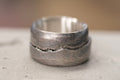 Trauringe 925/-Silber "Berg & Tal"