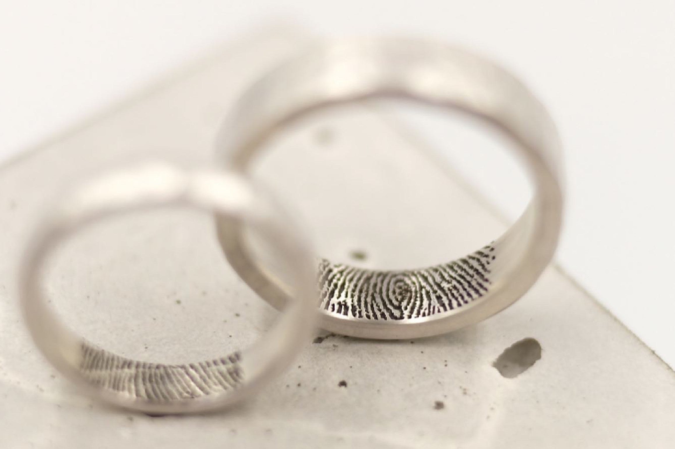 Trauringe 925/-Silper Fingerprint
